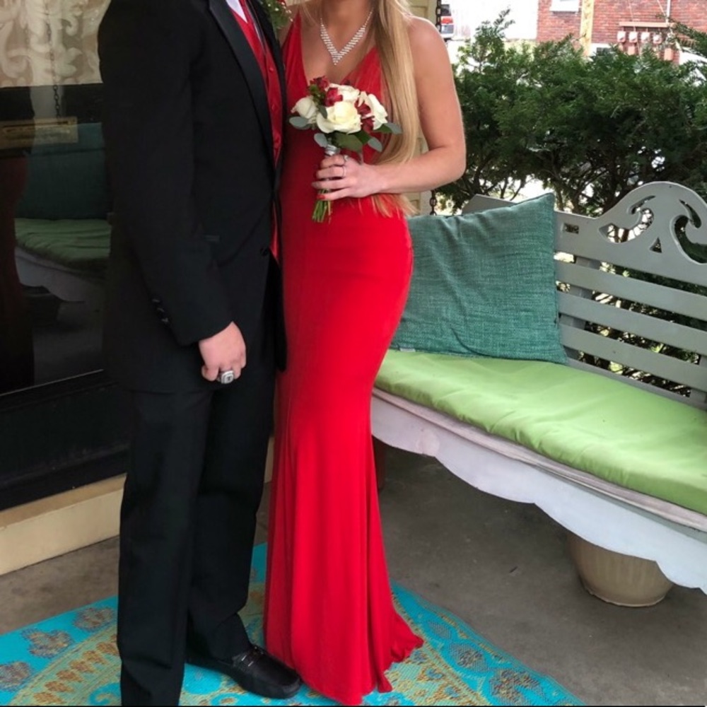 Beautiful low back red dress